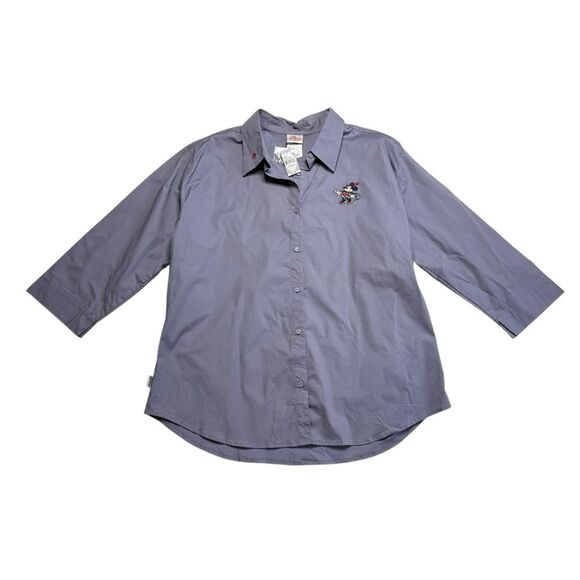 The Disney Store Minnie Mouse Button Down Shirt Disneyland Vacation Women’s XL - Picture 1 of 14